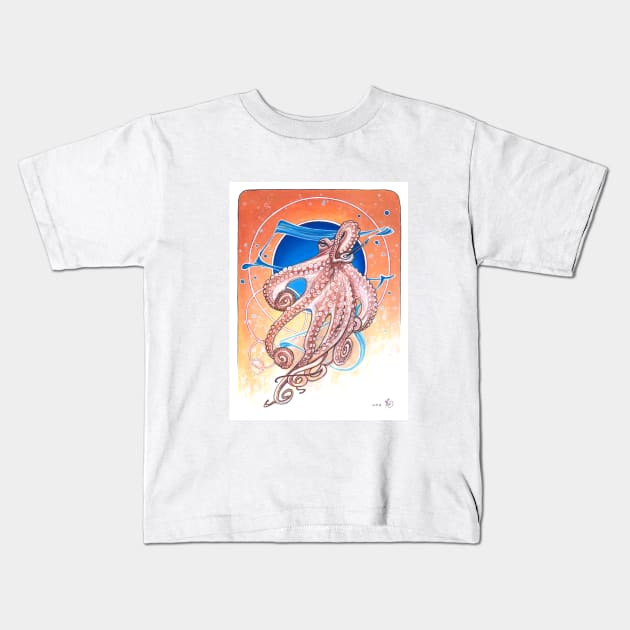 WaterCOLOR Nouveau Kids T-Shirt by ardenellennixon